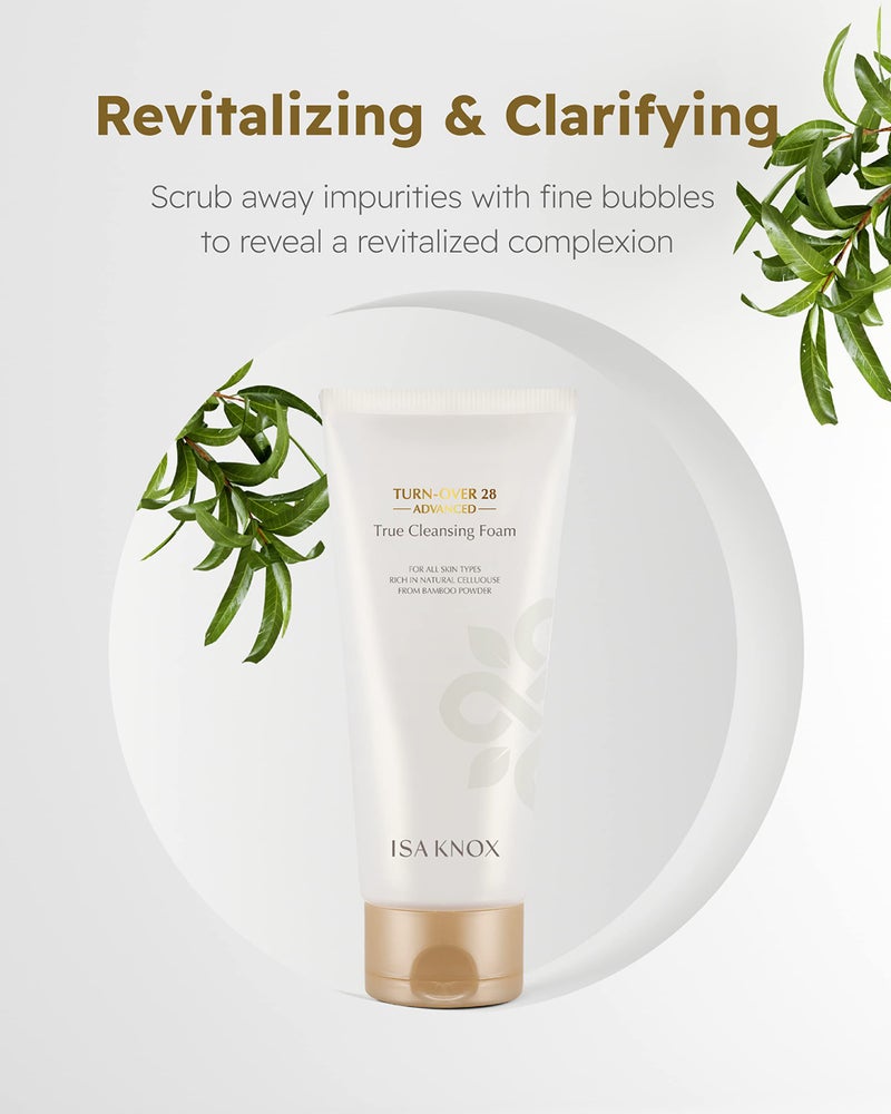 Isa Knox True Foaming Facial Cleanser (6.1fl oz) - Korean Skincare, Non-Drying Bubble Foam Face Wash, Pomegranate Vinegar, Natural Bamboo Cellulose - Image 2